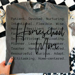 Homeschool Mom Typography DTF Transfer DTF Heat Press Transfer from Sweet Tee Transfers