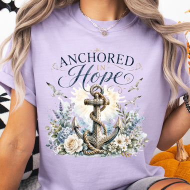 Anchored in Hope DTF Transfer DTF Heat Press Transfer from Sweet Tee Transfers