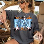 Blue First Grade Sports DTF Transfer DTF Heat Press Transfer from Sweet Tee Transfers