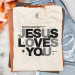 Jesus Loves You DTF Transfer DTF Heat Press Transfer from Sweet Tee Transfers