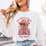 Give Breast Cancer the Boot DTF Transfer DTF Heat Press Transfer from Sweet Tee Transfers
