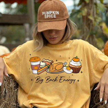 Big Back Energy Thanksgiving DTF Transfer DTF Heat Press Transfer from Sweet Tee Transfers
