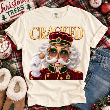 Glam Nutcracker Cracked Christmas DTF Transfer DTF Heat Press Transfer from Sweet Tee Transfers