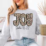 Joy Leopard John 16:22 DTF Transfer DTF Heat Press Transfer from Sweet Tee Transfers