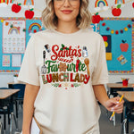Santa's Favorite Lunch Lady DTF Transfer DTF Heat Press Transfer from Sweet Tee Transfers