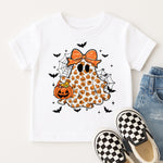 Girl Ghost with Bow and Pumpkin DTF Transfer DTF Heat Press Transfer from Sweet Tee Transfers