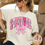 Survivor with Bow DTF Transfer DTF Heat Press Transfer from Sweet Tee Transfers