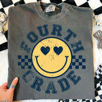 Checkered Smiley Fourth Grade DTF Transfer DTF Heat Press Transfer from Sweet Tee Transfers