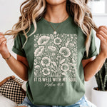 It Is Well With My Soul Floral DTF Transfer DTF Heat Press Transfer from Sweet Tee Transfers
