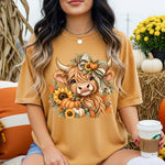 Sweet Fall Highland Cow DTF Transfer DTF Heat Press Transfer from Sweet Tee Transfers