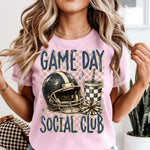 Game Day Social Club Checkered DTF Transfer DTF Heat Press Transfer from Sweet Tee Transfers