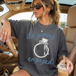 It's Giving Engaged Blue DTF Transfer DTF Heat Press Transfer from Sweet Tee Transfers
