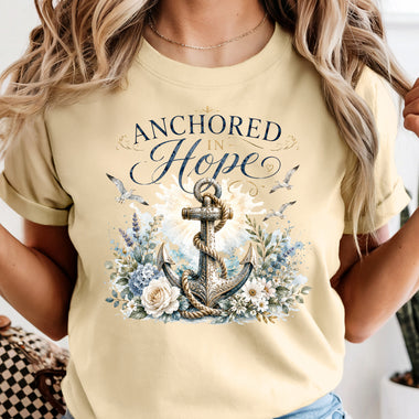 Anchored in Hope DTF Transfer DTF Heat Press Transfer from Sweet Tee Transfers
