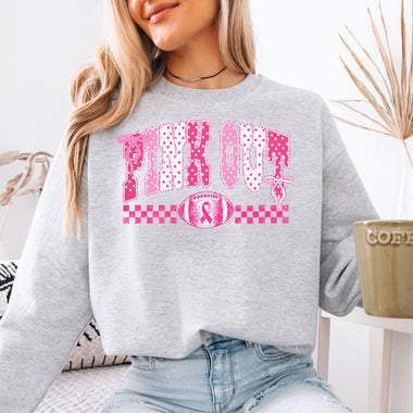 Pink Out Football Pink Ribbon DTF Transfer DTF Heat Press Transfer from Sweet Tee Transfers