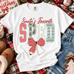 Coquette Santa's Favorite SPED DTF Transfer DTF Heat Press Transfer from Sweet Tee Transfers