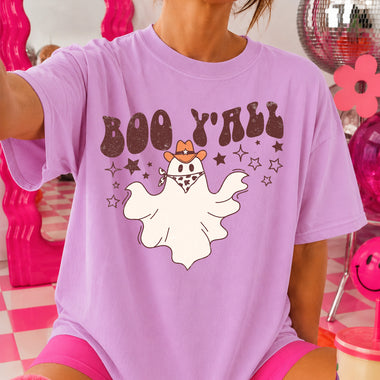 Boo Y'all Cowboy Ghost DTF Transfer DTF Heat Press Transfer from Sweet Tee Transfers