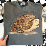 Off to Praise the Lord Hedgehog DTF Transfer DTF Heat Press Transfer from Sweet Tee Transfers