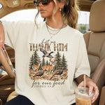 Let Us Thank Him DTF Transfer DTF Heat Press Transfer from Sweet Tee Transfers