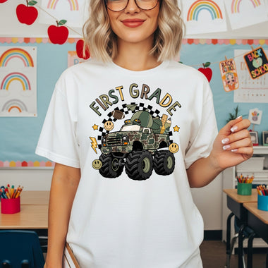 Camo Truck First Grade DTF Transfer DTF Heat Press Transfer from Sweet Tee Transfers