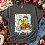 Merry Christmas Holiday Cartoon Art Frame Christmas Lights DTF Transfer DTF Heat Press Transfer from Sweet Tee Transfers