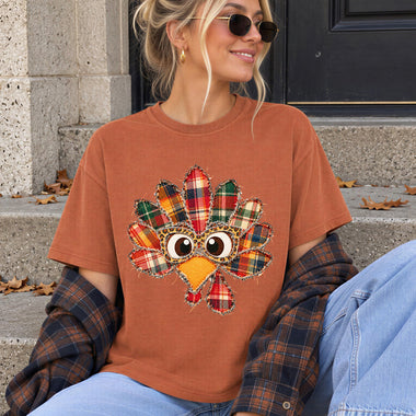 Plaid Turkey DTF Transfer DTF Heat Press Transfer from Sweet Tee Transfers
