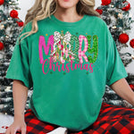 Merry Christmas Bright Colors DTF Transfer DTF Heat Press Transfer from Sweet Tee Transfers