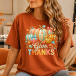 Give Thanks Pumpkin Fall DTF Transfer DTF Heat Press Transfer from Sweet Tee Transfers