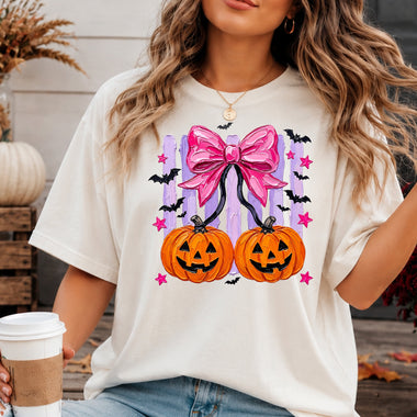 Coquette Pumpkin with Bow DTF Transfer DTF Heat Press Transfer from Sweet Tee Transfers