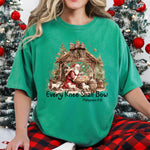 Every Knee Shall Bow Santa With Nativity DTF Transfer DTF Heat Press Transfer from Sweet Tee Transfers