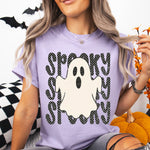 Spooky Polkadot Ghost Black DTF Transfer DTF Heat Press Transfer from Sweet Tee Transfers