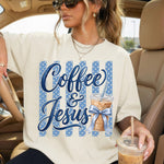 Preppy Coffee & Jesus Coquette DTF Transfer DTF Heat Press Transfer from Sweet Tee Transfers