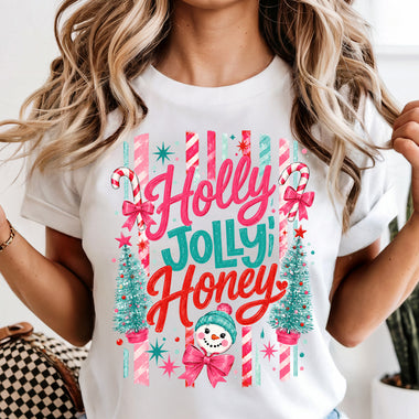 Holly Jolly Honey DTF Transfer DTF Heat Press Transfer from Sweet Tee Transfers