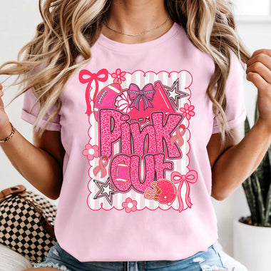 Pink Out Stripes DTF Transfer DTF Heat Press Transfer from Sweet Tee Transfers