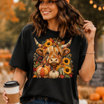 Patchwork Highland Cow Fall DTF Transfer DTF Heat Press Transfer from Sweet Tee Transfers