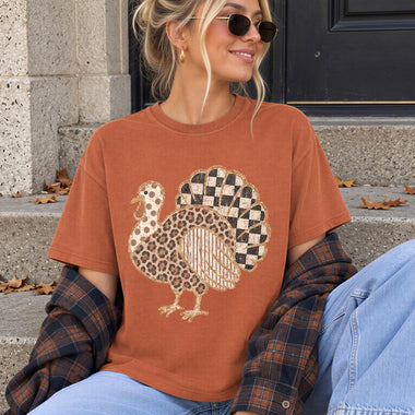 Neutral Distressed Turkey DTF Transfer DTF Heat Press Transfer from Sweet Tee Transfers