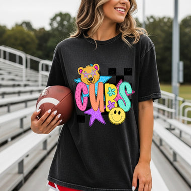 Cubs School Mascot DTF Transfer – Checkered Design DTF Heat Press Transfer from Sweet Tee Transfers