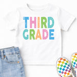 Back to School Pastel Bold Letters Third Grade DTF Transfer DTF Heat Press Transfer from Sweet Tee Transfers