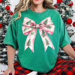 Pink Christmas Tree Bow DTF Transfer DTF Heat Press Transfer from Sweet Tee Transfers