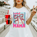 Preppy Softball MAMA DTF Transfer DTF Heat Press Transfer from Sweet Tee Transfers