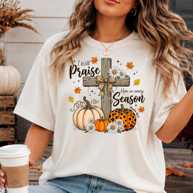 I Will Praise Him in Every Season DTF Transfer DTF Heat Press Transfer from Sweet Tee Transfers