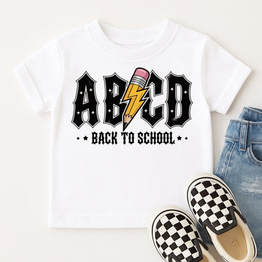 ABCD Back to School Rock DTF Transfer DTF Heat Press Transfer from Sweet Tee Transfers