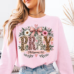Pray Philippians 4:6 Floral Leopard DTF Transfer DTF Heat Press Transfer from Sweet Tee Transfers