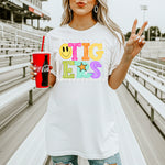 Tigers School Mascot DTF Transfer – Bright Letters DTF Heat Press Transfer from Sweet Tee Transfers