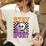 Stay Spooky Checkered DTF Transfer DTF Heat Press Transfer from Sweet Tee Transfers