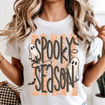 Spooky Season Striped Light DTF Transfer DTF Heat Press Transfer from Sweet Tee Transfers