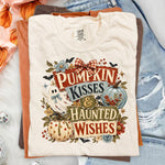 Pumpkin Kisses and Haunted Wishes Fall DTF Transfer DTF Heat Press Transfer from Sweet Tee Transfers