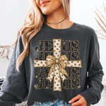 Jesus Polka Dot Cross DTF Transfer DTF Heat Press Transfer from Sweet Tee Transfers