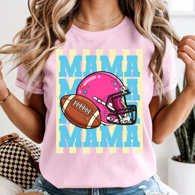 MAMA Football Striped DTF Transfer DTF Heat Press Transfer from Sweet Tee Transfers