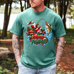 Merry Fishmas Santa Fishing DTF Transfer DTF Heat Press Transfer from Sweet Tee Transfers
