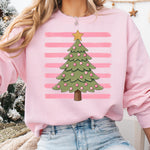 Preppy Pink Christmas Tree DTF Transfer DTF Heat Press Transfer from Sweet Tee Transfers